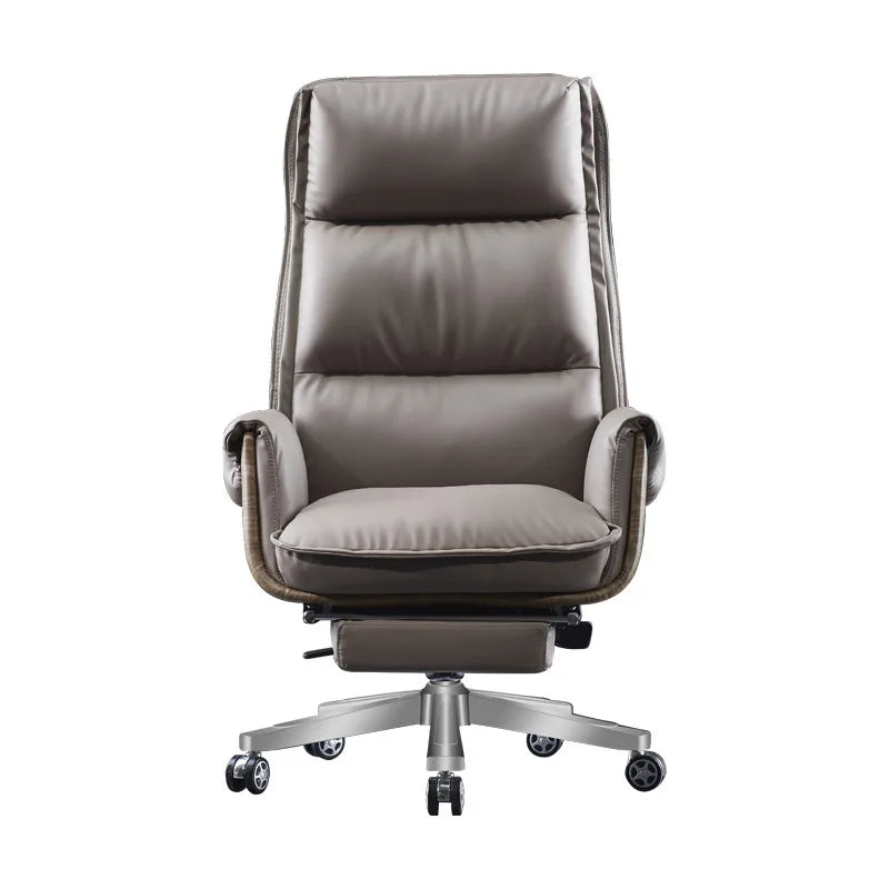 Leather-Textured Chair Home Boss — Warm Taupe | KIMLUD