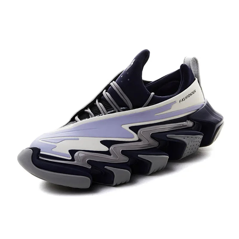 Chunky Sneakers – Height Increasing Platform – Leather Mesh | KIMLUD