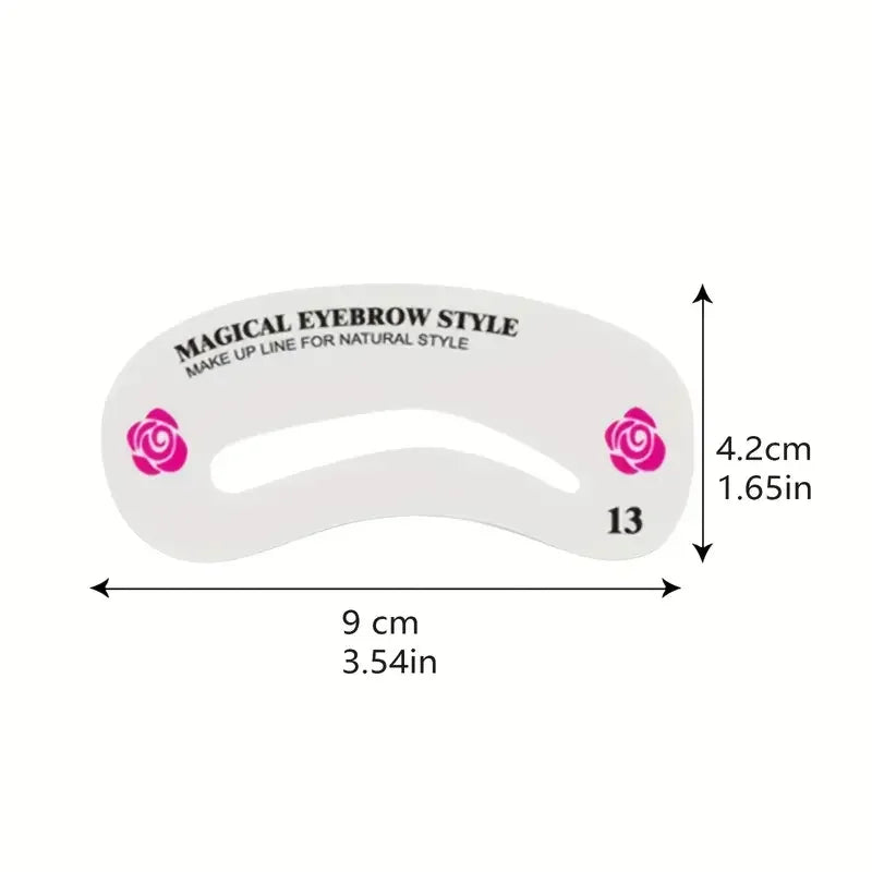 24 Styles Eyebrow Shaping Stencils - Grooming Kit for Women - Perfect for Beauty Modeling and Makeup Application