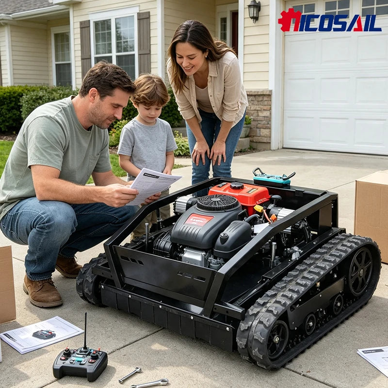 Remote Control Grass Cutter – Tracked Mower – 1000mm Cutting Width | KIMLUD