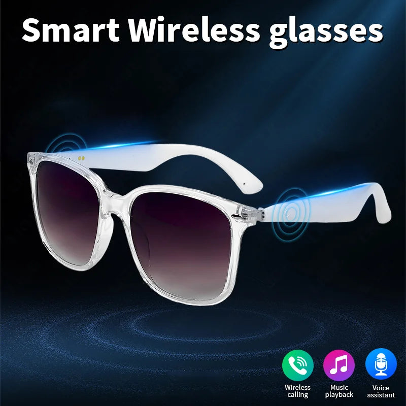 LIGE AI Real-time Translation Smart Wireless Glasses 100+Languages Bluetooth 5.4 UV Production Sunglasses For Meeting Travelling