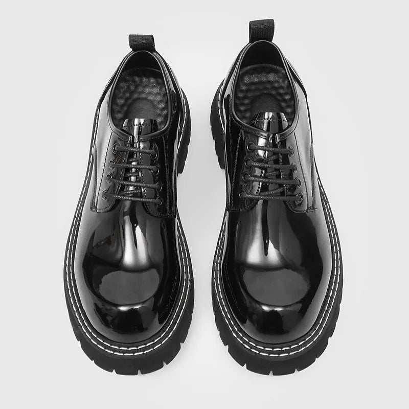 Derby Shoes – Platform Derby – Leather – Men Casual Dress | KIMLUD