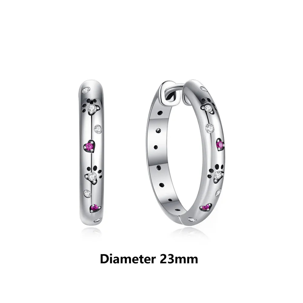 Sterling Silver Stud Hoop Earrings Crown Heart Bee — Rose Gold | KIMLUD