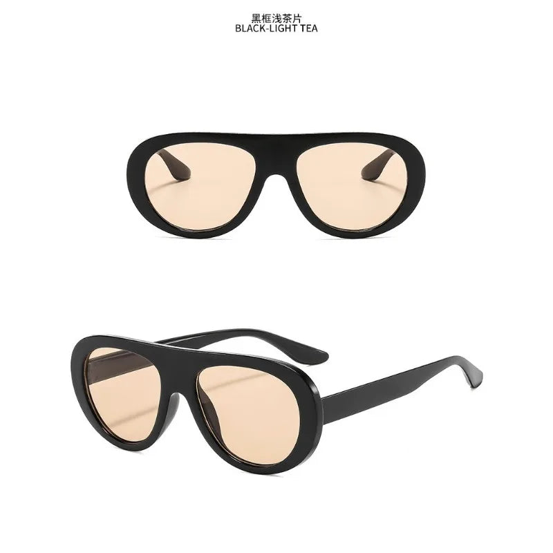 Acetate Sunglasses Oversized Hip Hop - Black | KIMLUD
