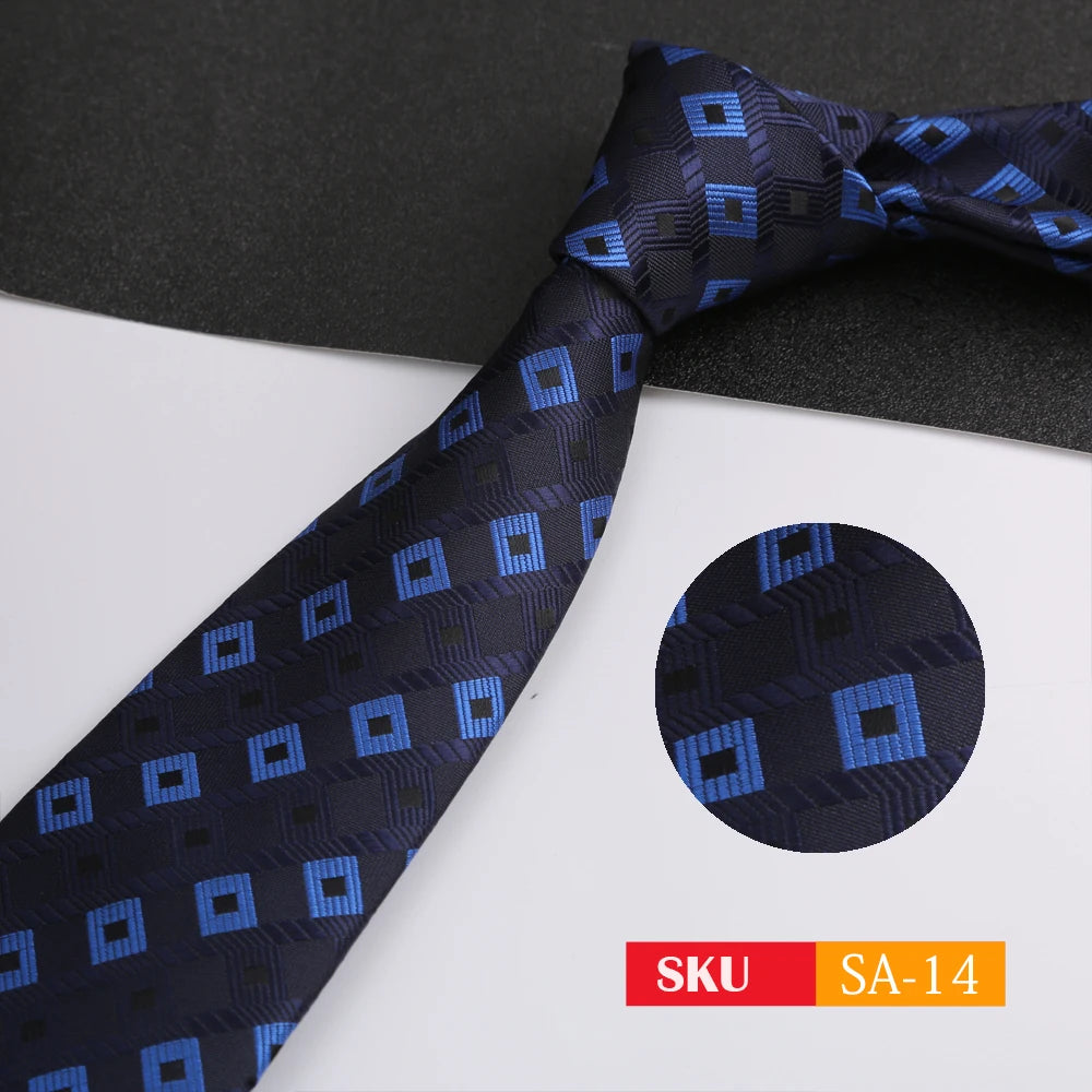 KIMLUD, Luxury 8CM Mens Ties Necktie Solid Twill Stripes Plaids Ties For Man Groom Neck Tie For Business Party, KIMLUD Womens Clothes