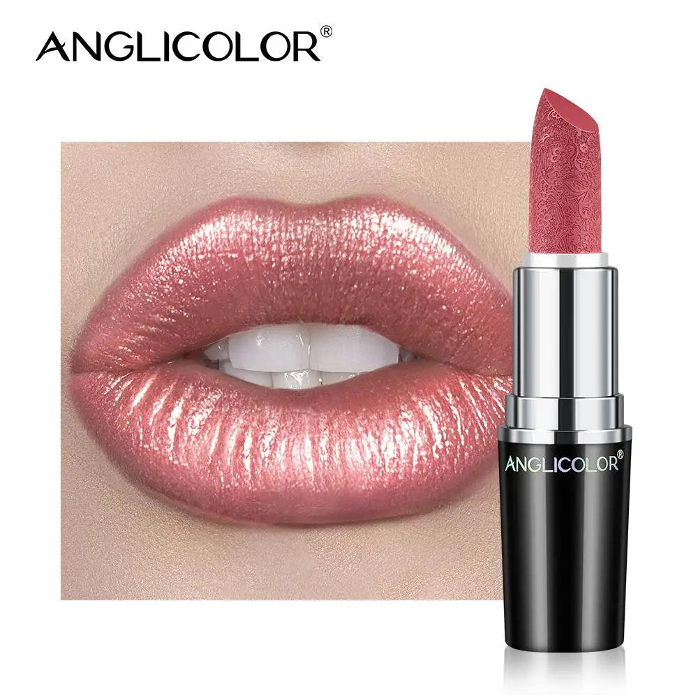 Pearlescent Lip Gloss Long-Lasting Hydrating — Rosy Pearlescent Pink | KIMLUD