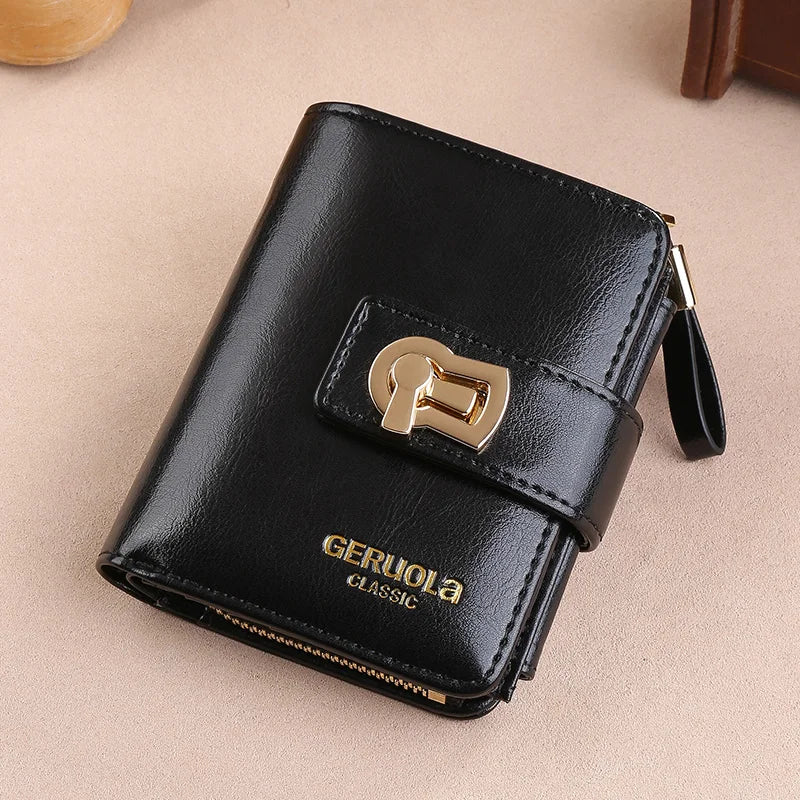 Wallet – Multiple Card Slots Large Capacity – Split Leather | KIMLUD