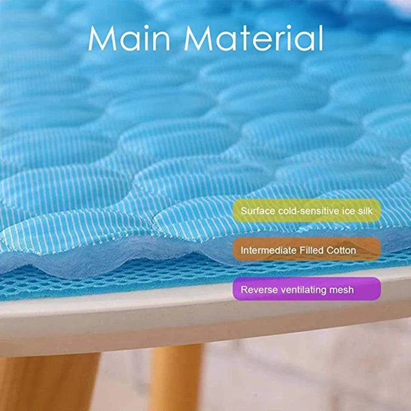 Dog Mat Cooling Summer Pad Mat For Dogs Cat Blanket Sofa Breathable Pet Dog Bed Summer Washable For Small Medium Large Dogs Car