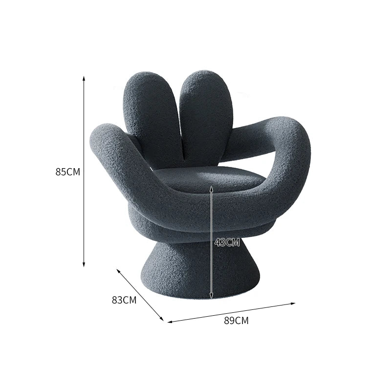 Luxury Design Balcony Living Room Chair Swivel Single Relaxing Sofa Chair Backrest Dresser Vanity Nordic Armchairs Living Chairs