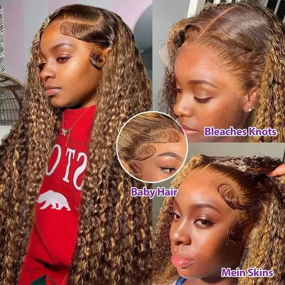 HD Lace Frontal Wig - 40 Inch - Human Hair | P4/27 Ombre | KIMLUD
