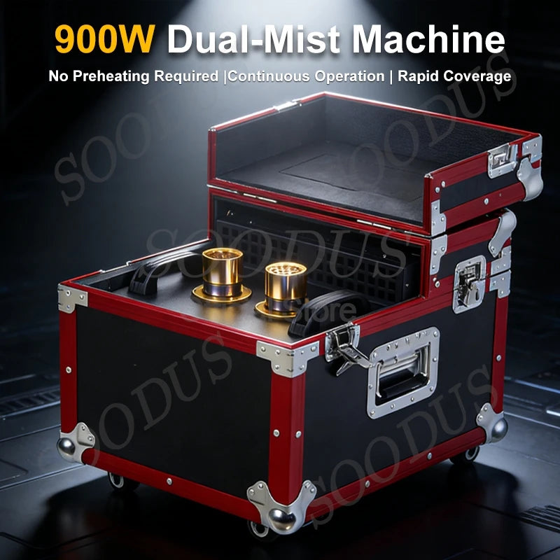 Matte Black Fog Machine 600W/900W DMX512 Control For Stage Lighting And Parties — Black | KIMLUD