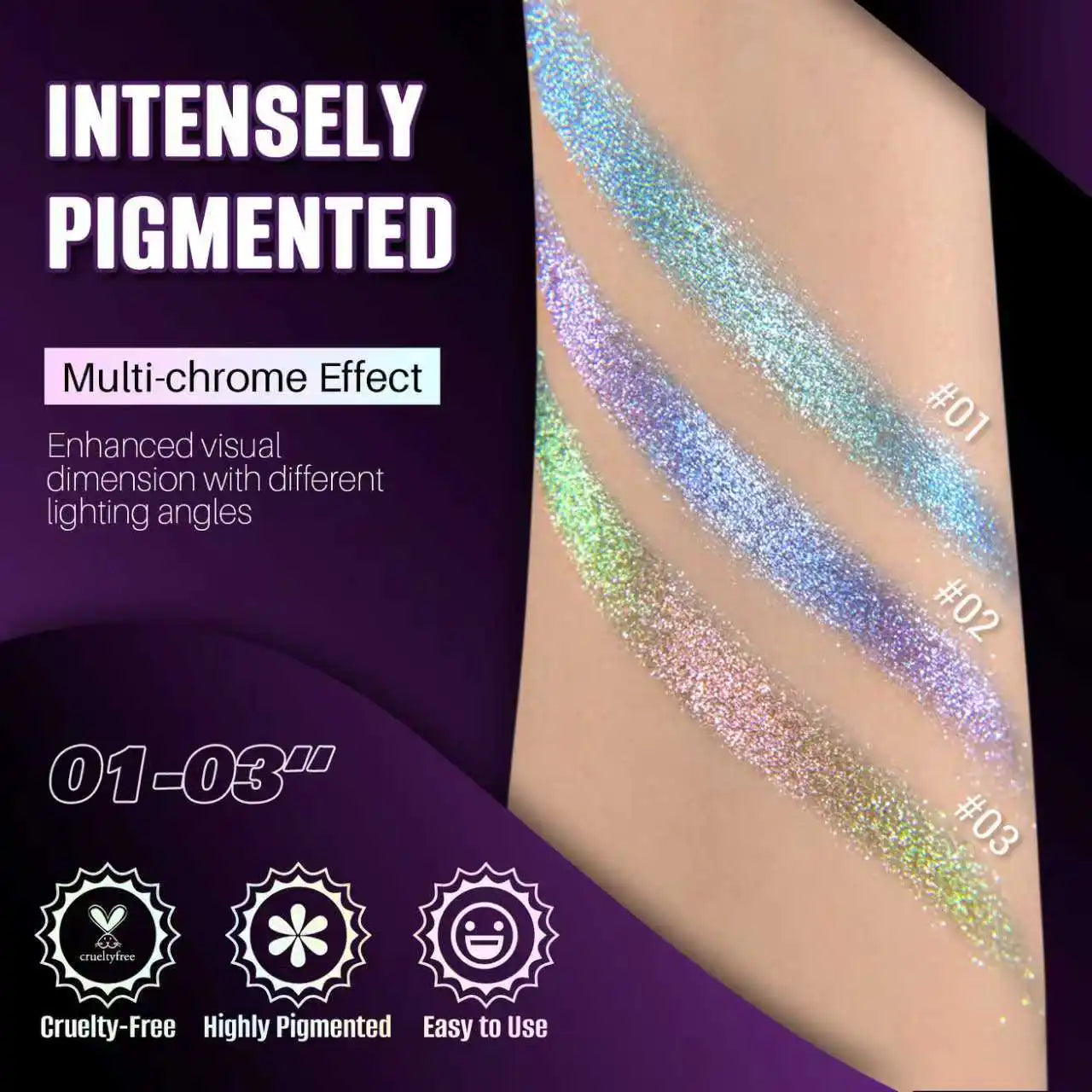 Color-Shift Glitter Eye Shadow High Pigment Long-Lasting Waterproof Smooth Blendable Formula — Teal | KIMLUD