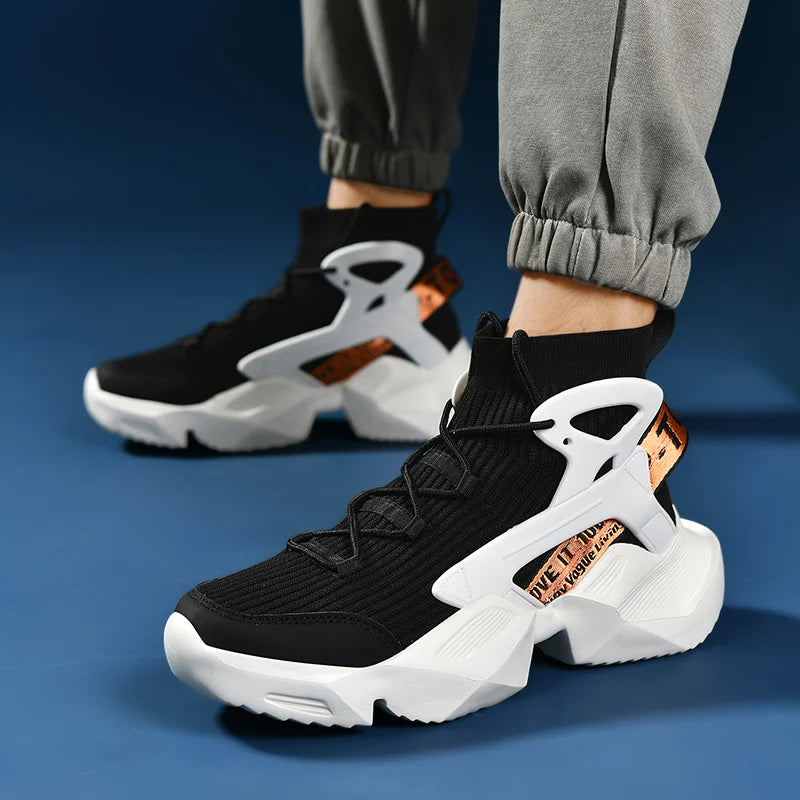 Casual High Top Running Shoes – Breathable – Men | KIMLUD