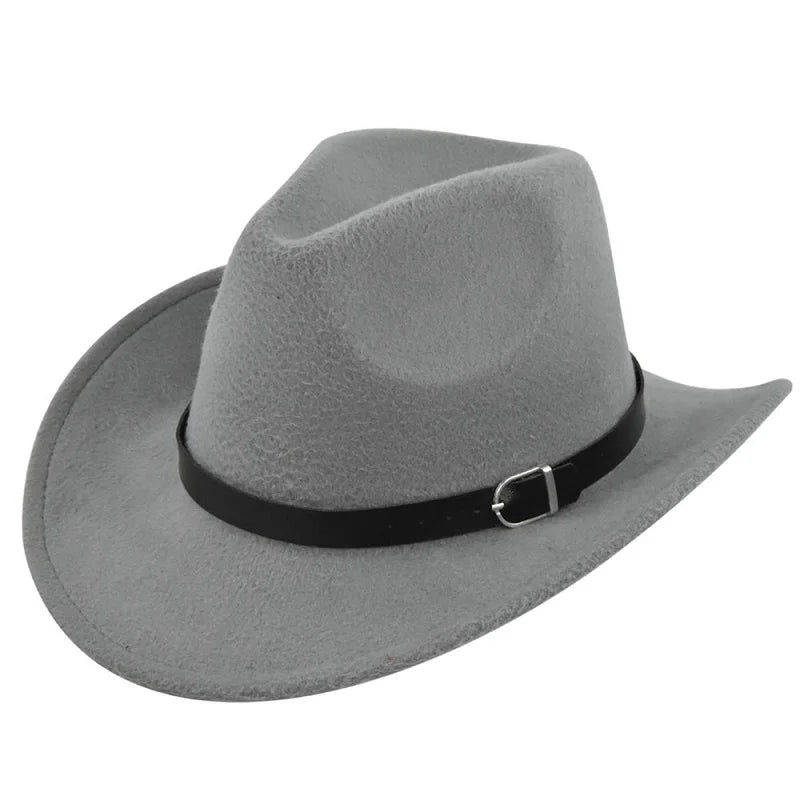 Felt Fedora Hat Unisex Jazz-Influenced Winter Classic City Street Style — Black | KIMLUD