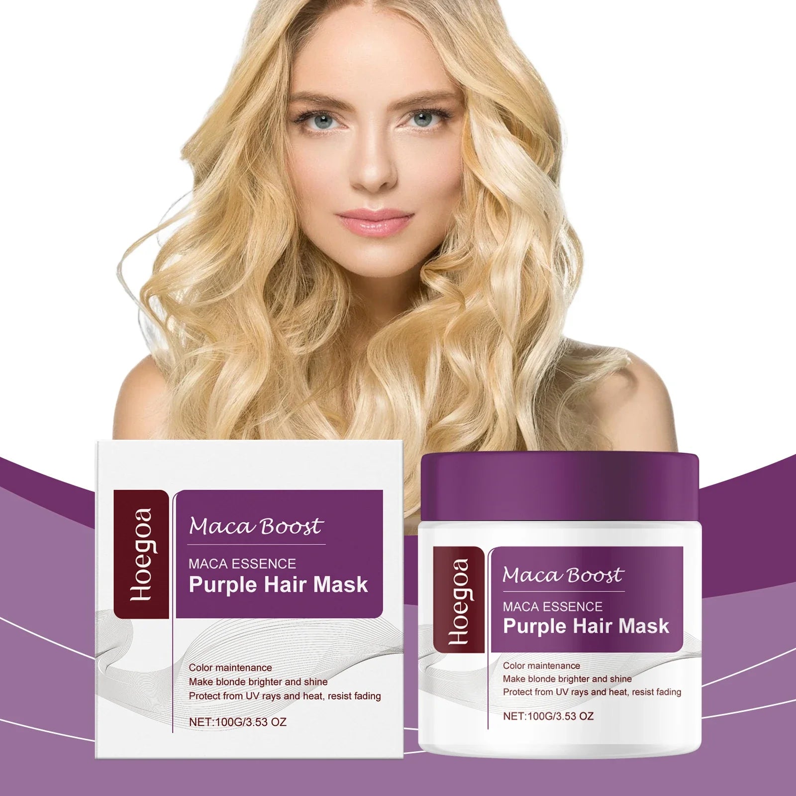 Magical Purple Hair Mask Professional Neutralizes Brass & Yellow Tones For Blonde Silver Gray Highlighted Hair Beauty Health