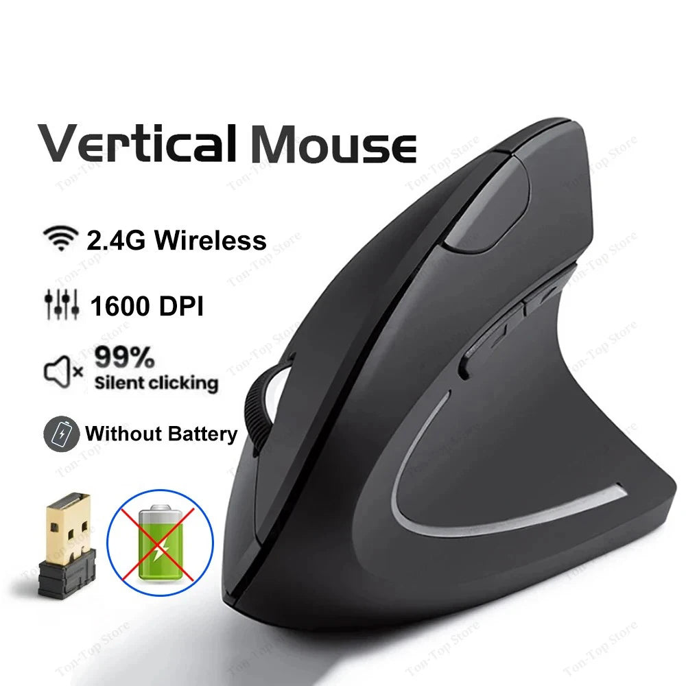 Vertical Mouse Ergonomic Mouse 2.4G Wireless Mouse Dual Mode Bluetooth Mice RGB 1600 DPI Silent Mouse for PC Laptop Desktop