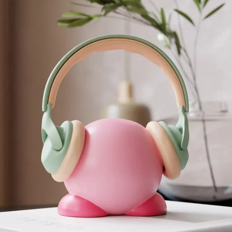 Kirby Cartoon Headphone Stand Anime Home Office Decoration Display Headset Holder Creative Ornaments Earphone Bracket Organizer