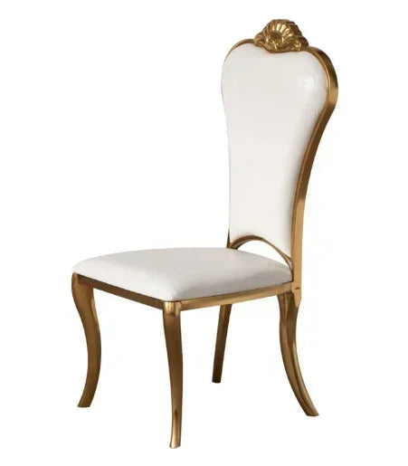 Marble Dining Table Set Rectangular 6 Chairs — Warm Gold | KIMLUD