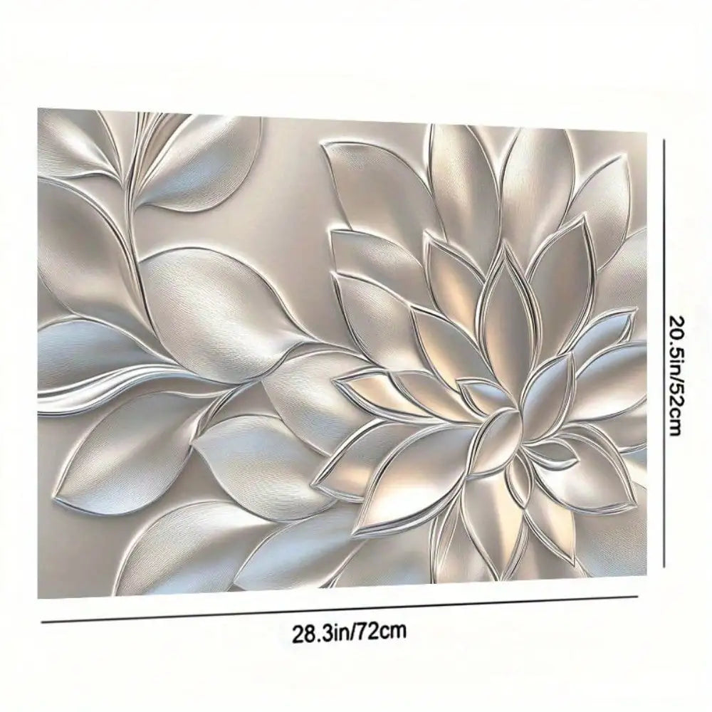 Gold-Patterned Stove Mat With 2D Petal Pattern — Gold | KIMLUD