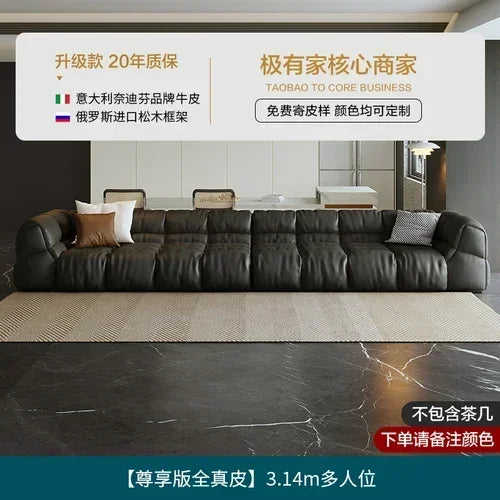 Puff Leather Sofa Bedrooms Comfortable Reclining Luxury Designer Lazy Sofa Modern Minimalist Sofy Do Salonu Home Furniture