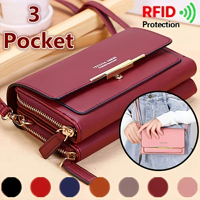 Fashionable women's wallets, shoulder bags, crossbody bags, medium to long hand-held bags, and coin purse  bags for women