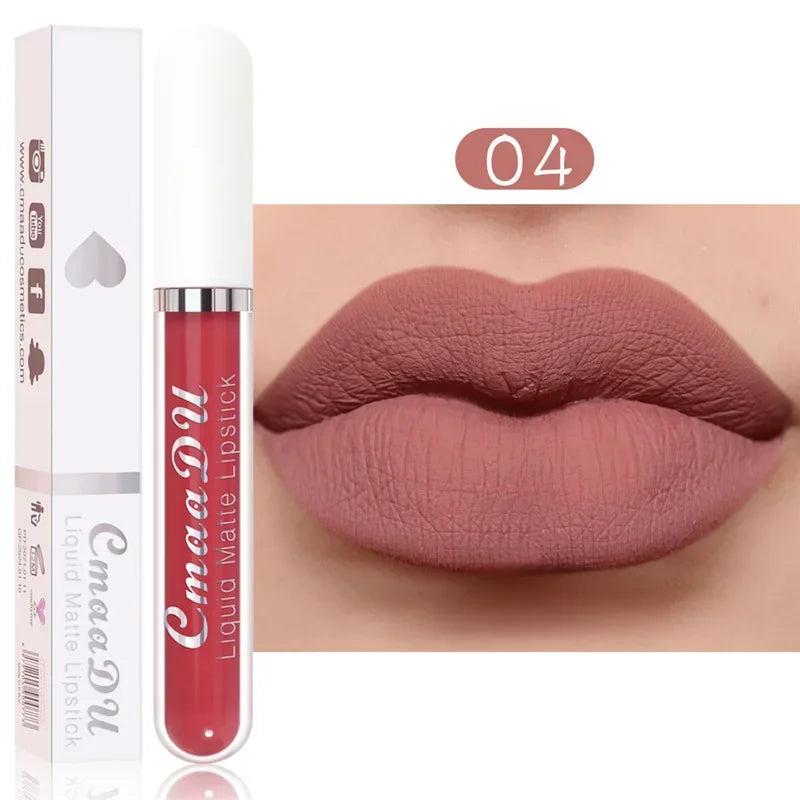 Velvet Liquid Lipstick - Waterproof Matte - Liquid Lipstick - Brown Nude | KIMLUD