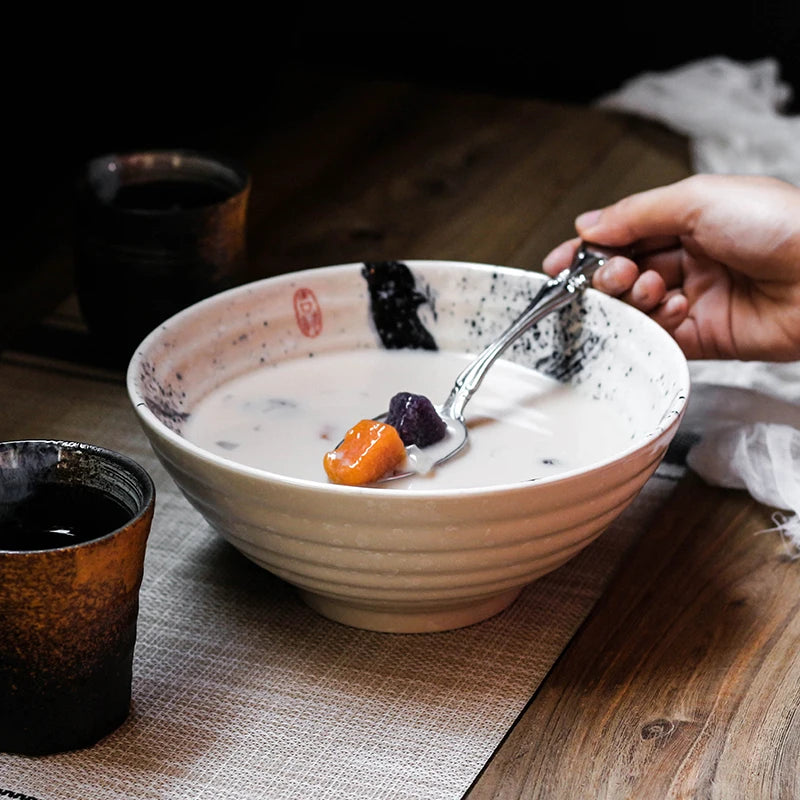 Porcelain Ramen Bowl 7.5 Inch Large — White | KIMLUD