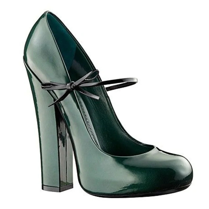 Heels – Butterfly Knot Strap – Leather | KIMLUD