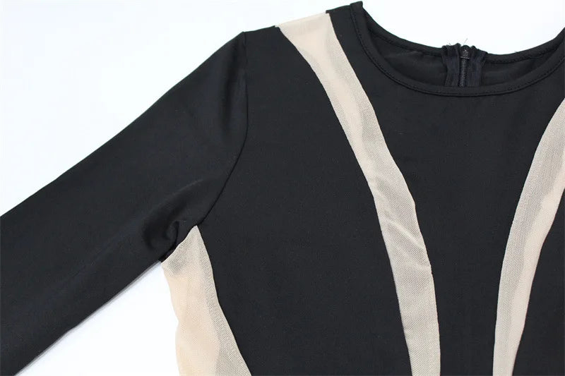 Black Long-Sleeve Cutout Jumpsuit | KIMLUD