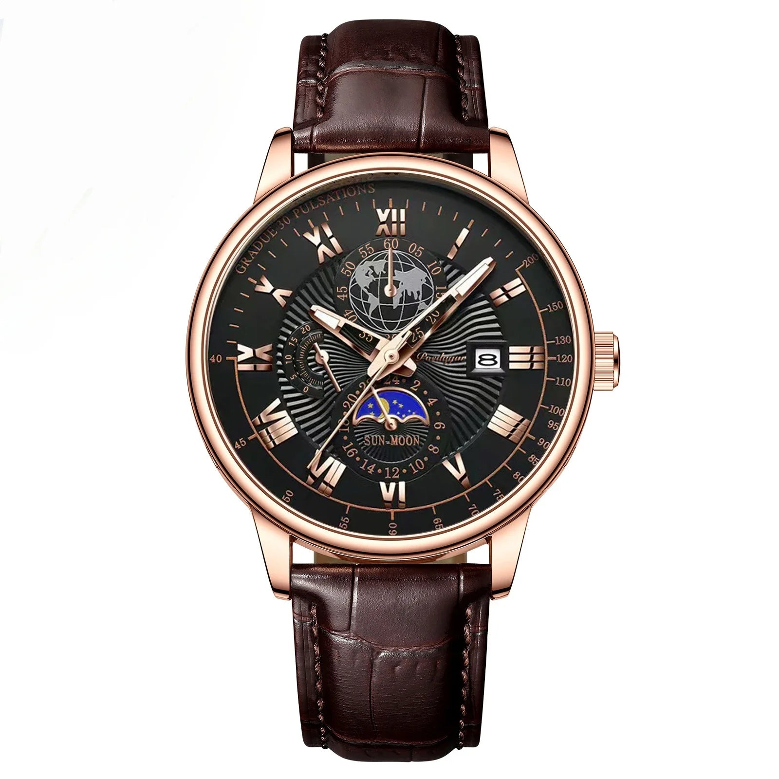 Fashion Luxury Wristwatch For Men Luminous Chronograph Date Man Watch Leather Men's Quartz Watches Sports Male Clock