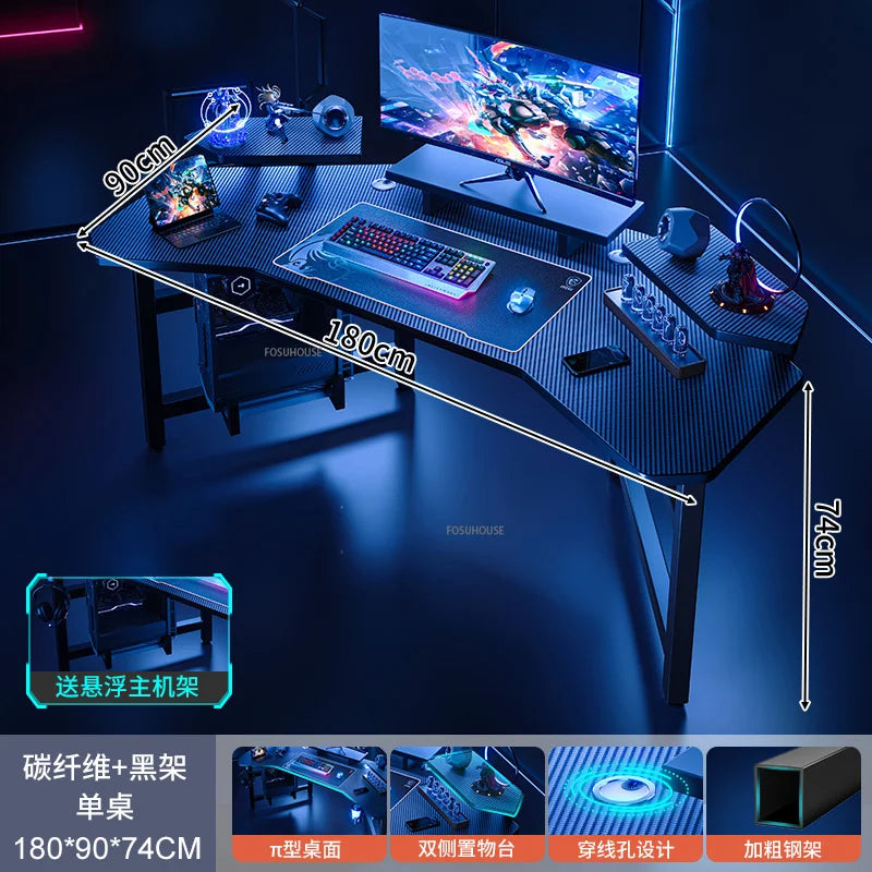 Nordic Simple Desk E-sports Gaming — Black | KIMLUD