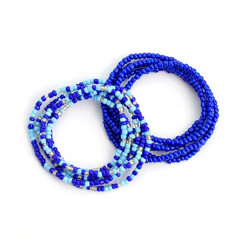 Acrylic Waist Bead Set Two-Piece — Multicolor | KIMLUD