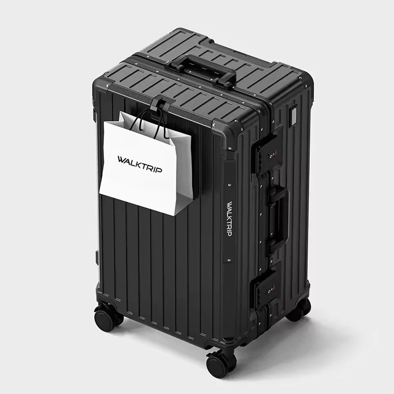 Aluminum Frame PC Rolling Luggage Solid — Gray | KIMLUD
