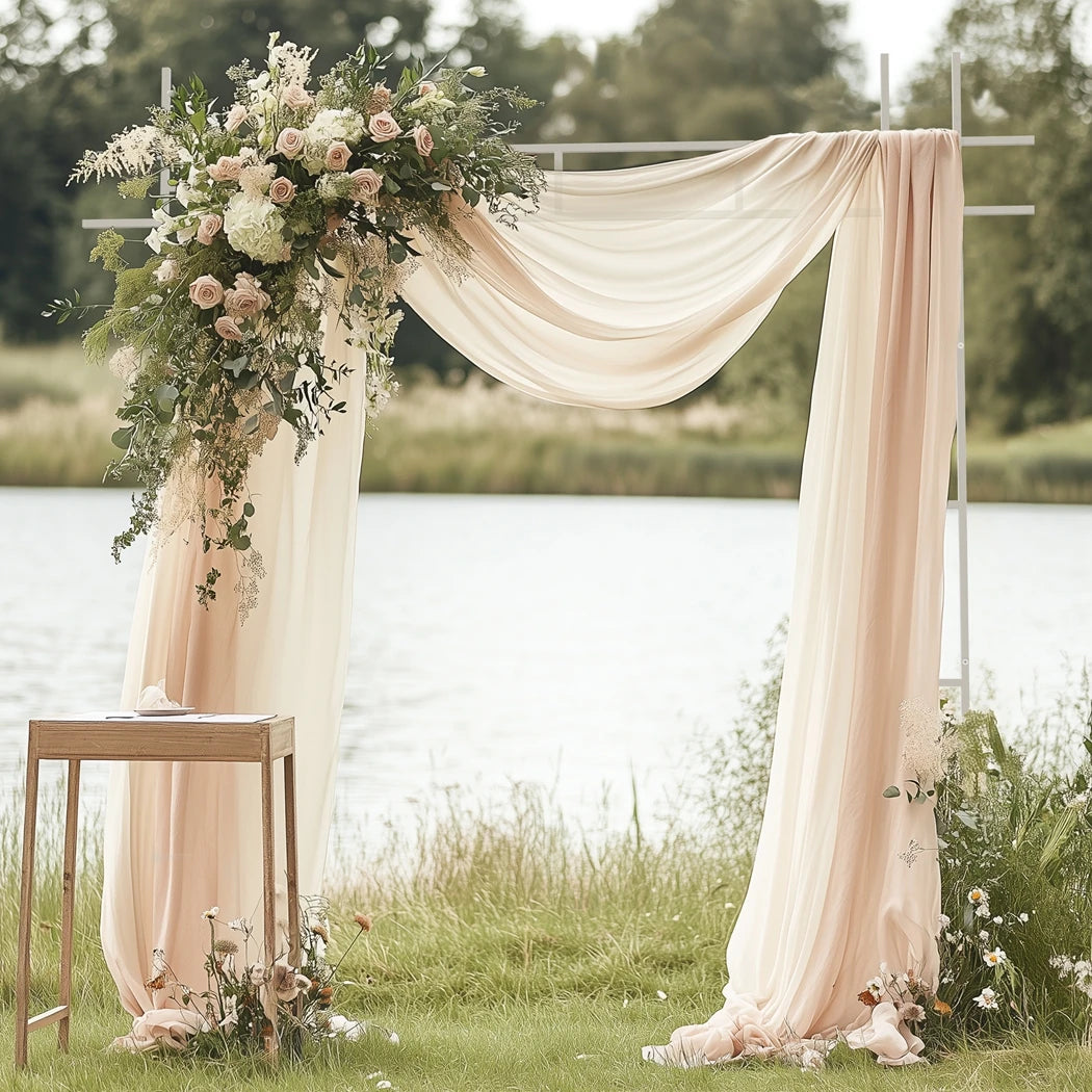 Square White Wedding Arch Metal Ceremony Party Floral Ballon Stand