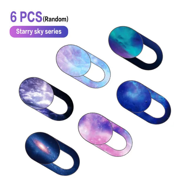 Starry Sky Pattern WebCam Camera Cover Laptop Stickers for Laptops Macbook Smart Phone Privacy Protection Shutter Slider Sticker