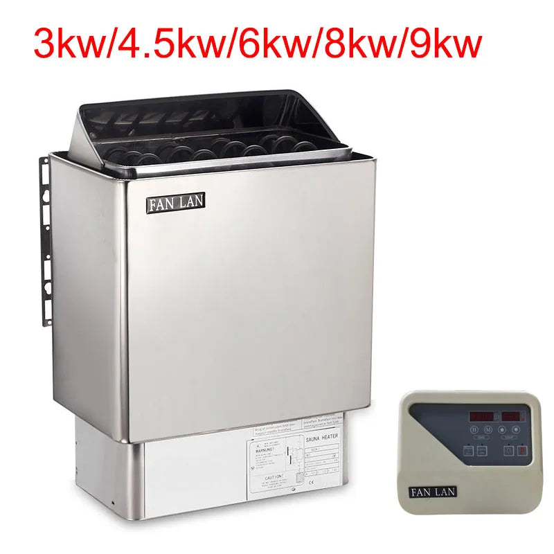 9kw 6kw 8kw 4.5kw 3kw Sauna Heater with External Sauna Controller Dry Steaming Equipment 220V 380V