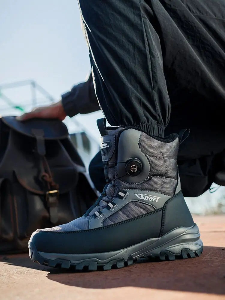2024 Winter New Thick-soled Non-slip Comfortable Lightweight Velvet Outdoor Cotton Boots Men