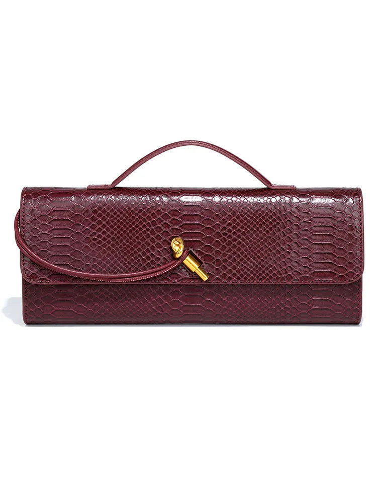 Top-Handle Bag – Crocodile Pattern – PU Leather | KIMLUD