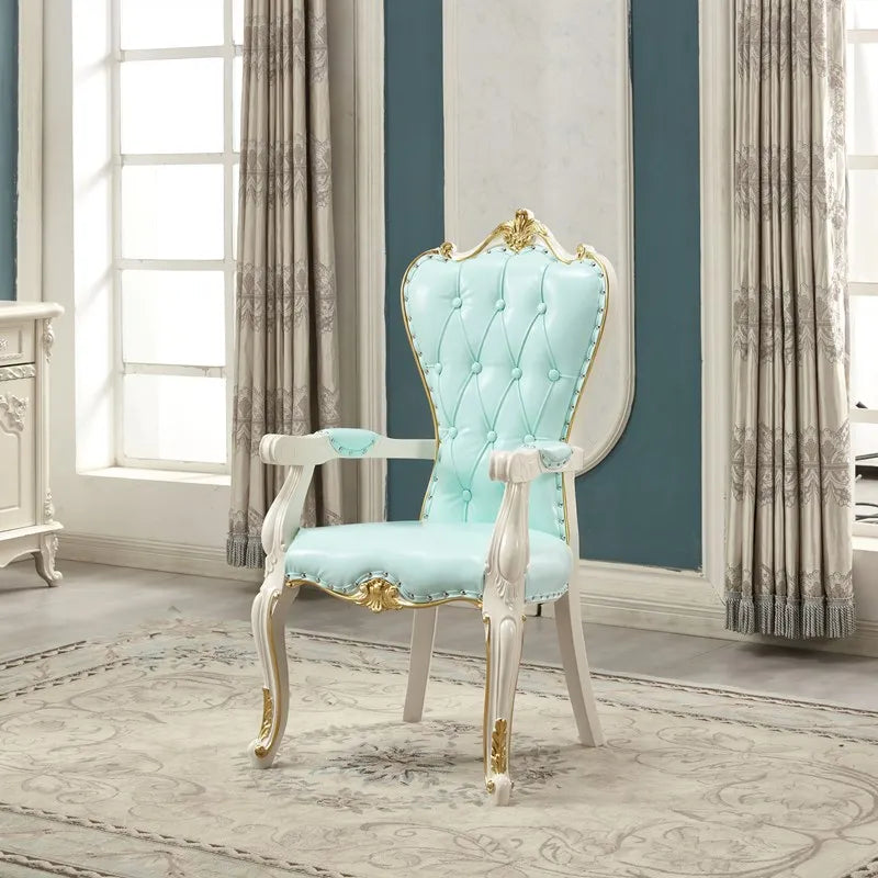 Leather Throne Lounge Chair Diamond-Tufted — Blush Pink | KIMLUD