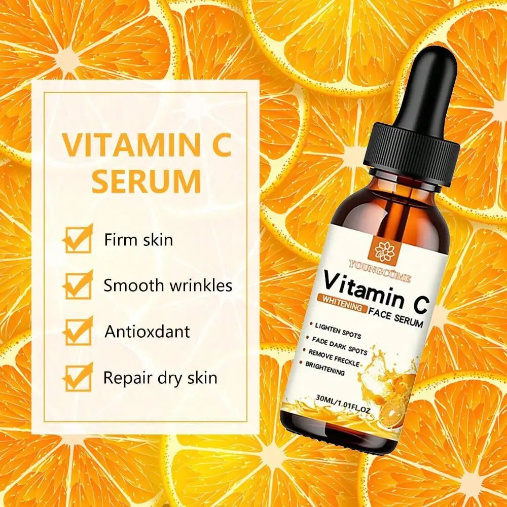 Vitamin C Facial Essence Hyaluronic Acid Brightening Hydration — Citrus Orange | KIMLUD