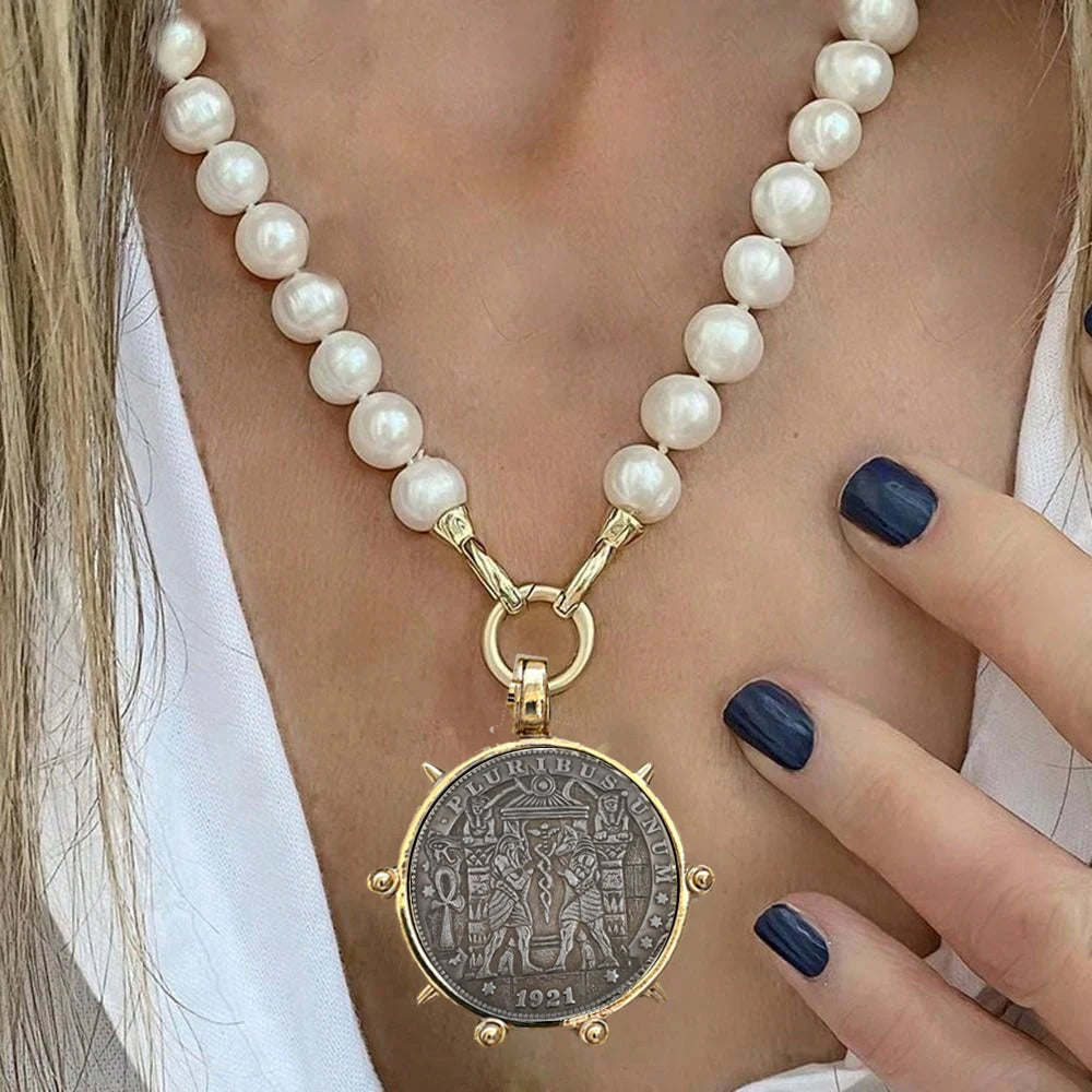 Pearl Multi-Layer Statement Necklace — Ivory | KIMLUD
