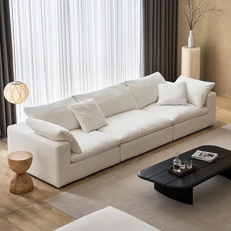 Velvet Sectional Sofa L-Shaped 2-3 Seater With Tufted Back And Stainless Steel Base — Customized | KIMLUD
