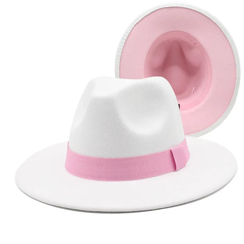Fedora Hat – Double Sided – Polyester – Black And White | KIMLUD