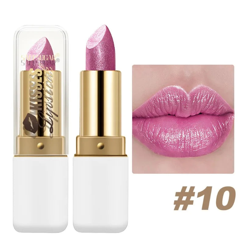 Lipstick – Waterproof – Glitter Velvet – Pearlescent Purple | KIMLUD