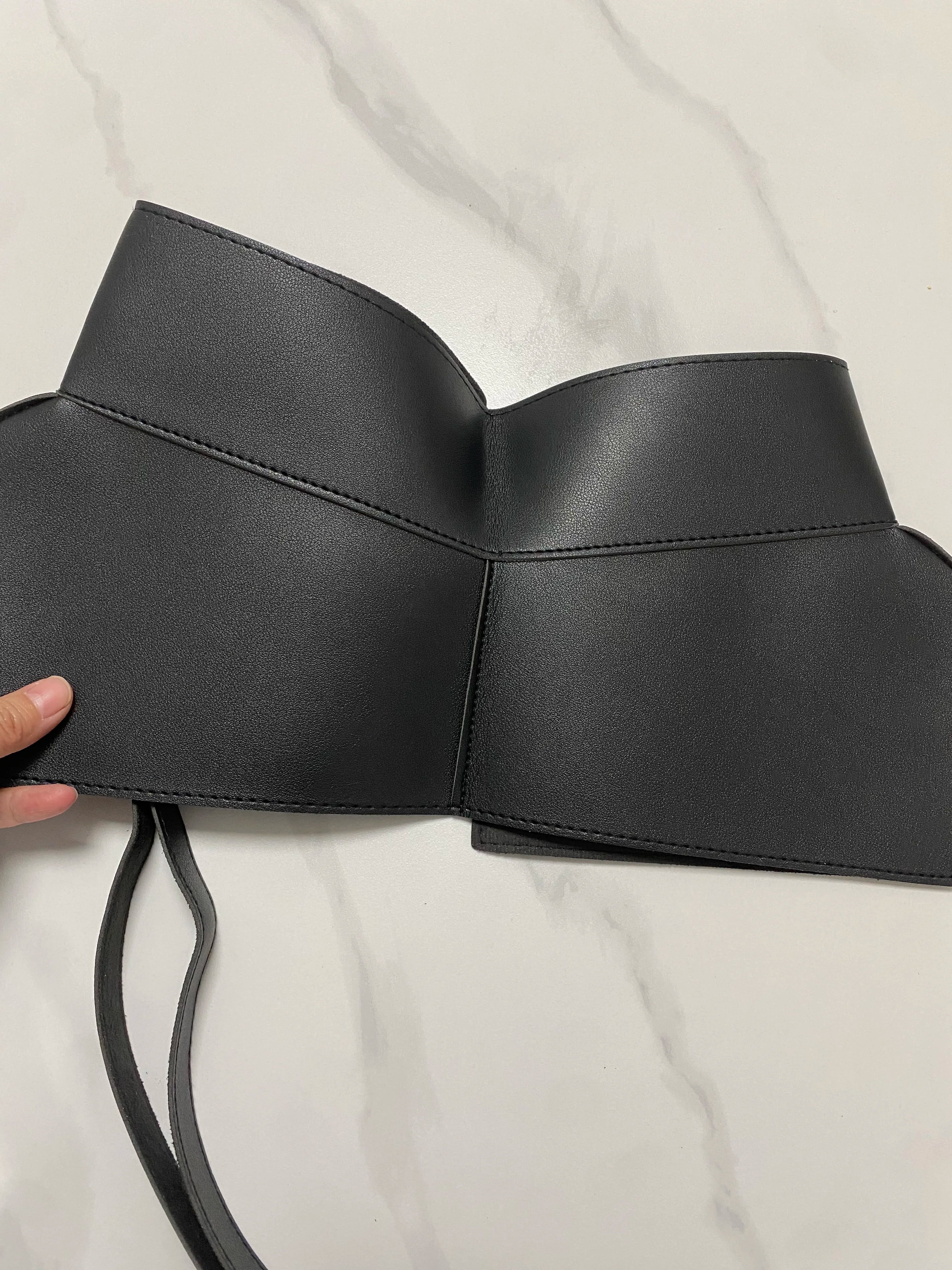 Cummerbund Belt – Wide Waistband – PU Leather | KIMLUD