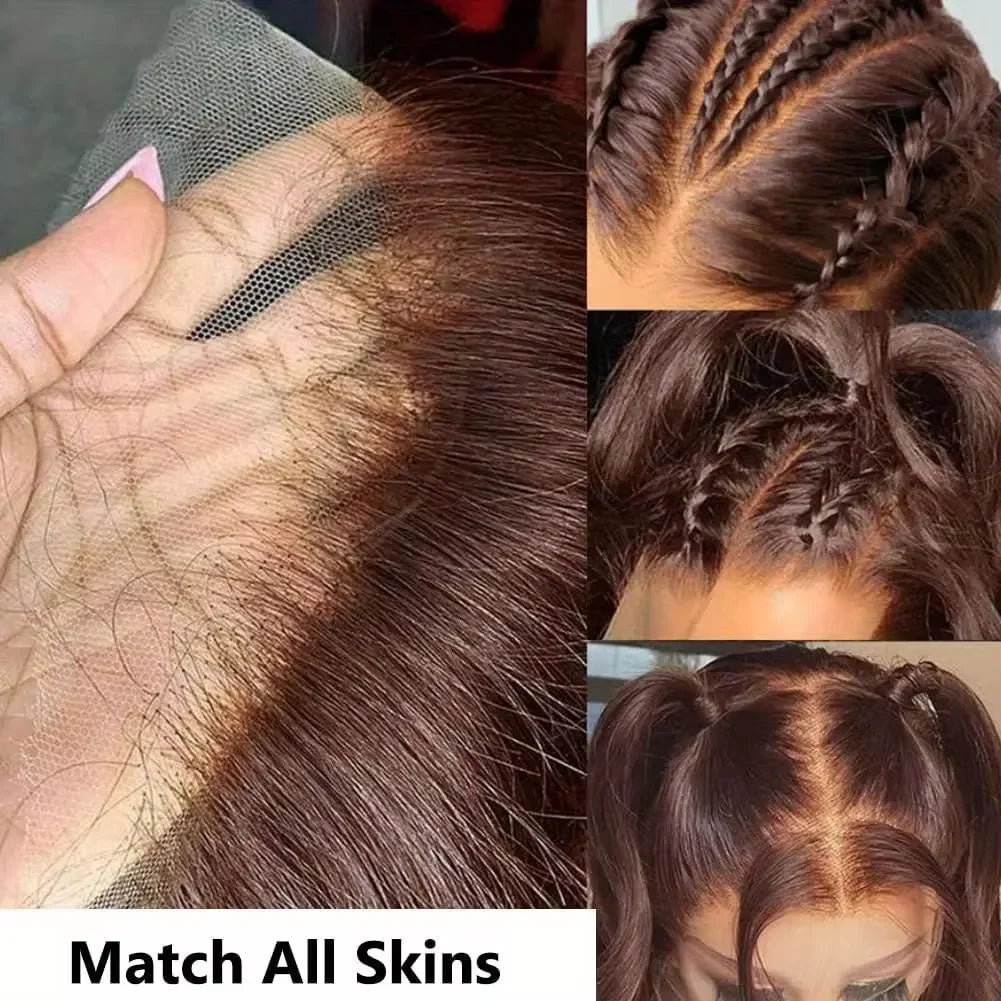Lace Front Wig – HD Lace Front – Remy Hair – Chocolate Brown | KIMLUD