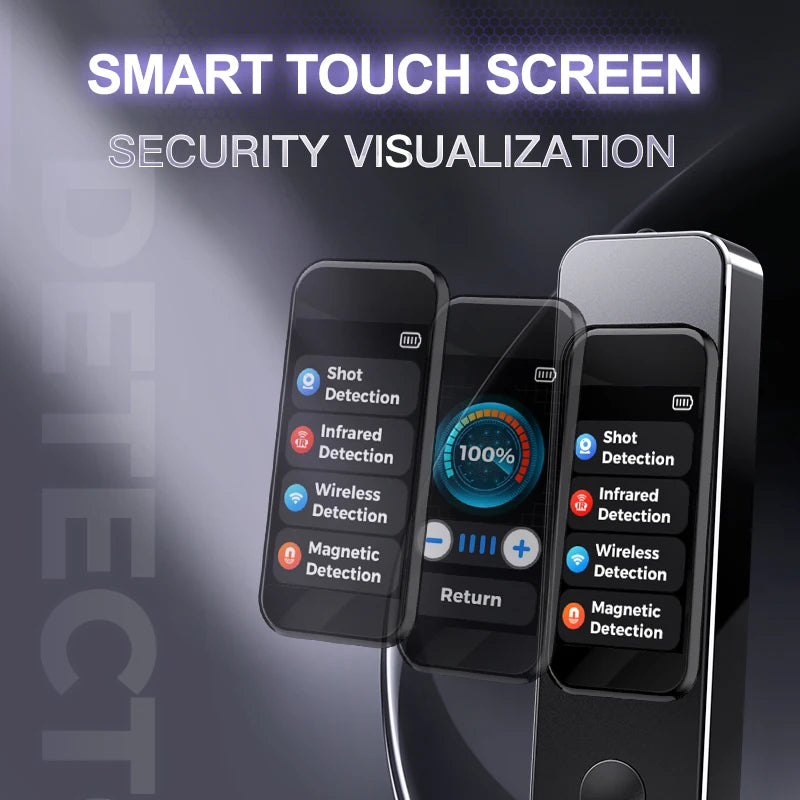 Hidden Camera Detector 1.9 Inch Touch Screen — Black | KIMLUD