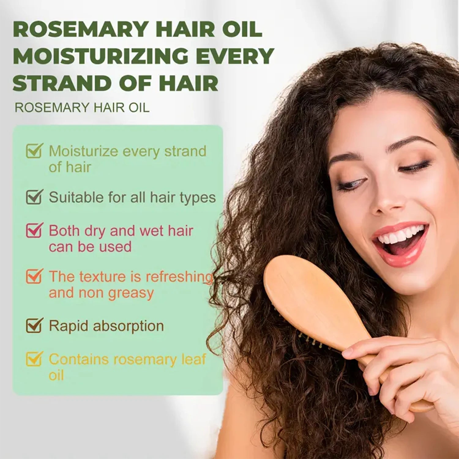 Rosemary-Infused Castor Hair Oil For Scalp Care And Split Ends — Clear | KIMLUD