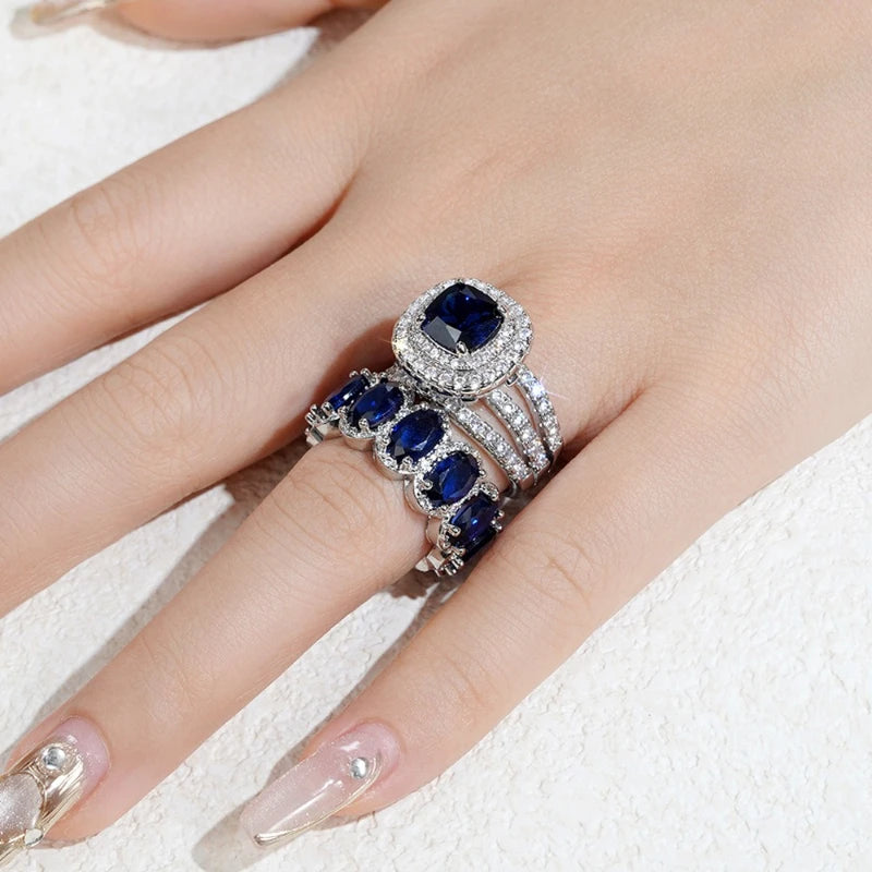 Ring – Double Layer Shine – Zinc Alloy – Silver | KIMLUD