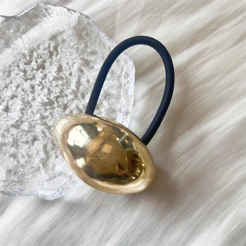 2024 New Simple U-shaped Matal Hair Rope Advanced Design Sense Gold Elastic Hair Bands Hair Accessories For Women